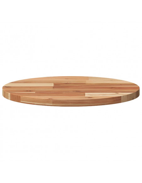Piano Tavolo Rotondo Ø40x2 cm in Legno Massello di Acacia