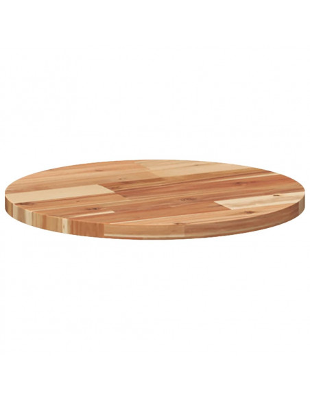 Piano Tavolo Rotondo Ø40x2 cm in Legno Massello di Acacia