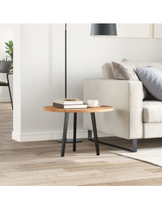 Piano Tavolo Rotondo Ø60x2 cm in Legno Massello di Acacia 2
