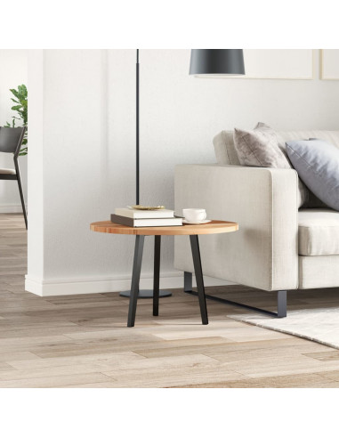 Piano Tavolo Rotondo Ø60x2 cm in Legno Massello di Acacia