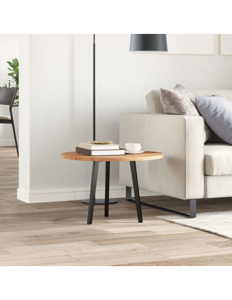 Piano Tavolo Rotondo Ø60x2 cm in Legno Massello di Acacia