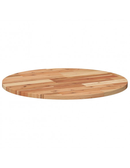 Piano Tavolo Rotondo Ø60x2 cm in Legno Massello di Acacia
