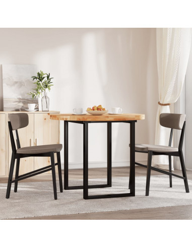 Piano Tavolo Rotondo Ø90x4 cm in Legno Massello di Acacia