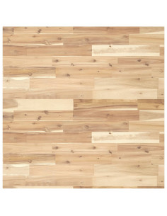 Piano Tavolo Quadrato 90x90x2 cm in Legno Massello di Acacia 2