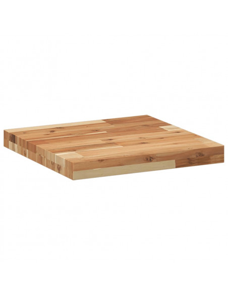 Piano Tavolo Quadrato 40x40x4 cm in Legno Massello di Acacia
