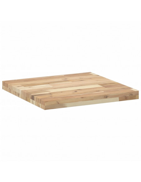 Piano Tavolo Quadrato 50x50x4 cm in Legno Massello di Acacia
