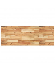 Piano Tavolo Rettangolare 140x50x2cm Legno Massello di Acacia 2