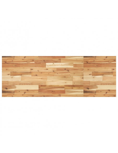 Piano Tavolo Rettangolare 140x50x2cm Legno Massello di Acacia
