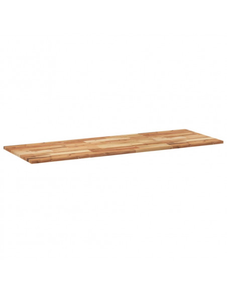 Piano Tavolo Rettangolare 140x50x2cm Legno Massello di Acacia