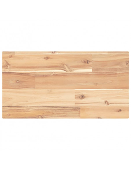 Piano Tavolo 40x20x2 cm Rettangolare Legno Massello di Acacia