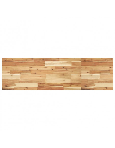 Piano Tavolo Rettangolare 120x40x2 cm Legno Massello di Acacia