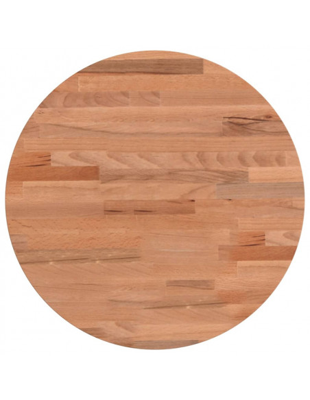 Piano per Tavolo Ø40x1,5 cm Rotondo in Legno Massello di Faggio