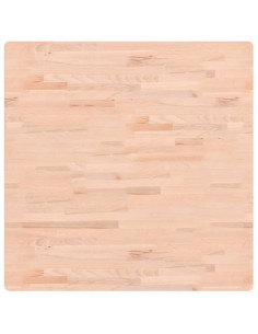 Piano per Tavolo 90x90x4 cm Quadrato Legno Massello di Faggio 2