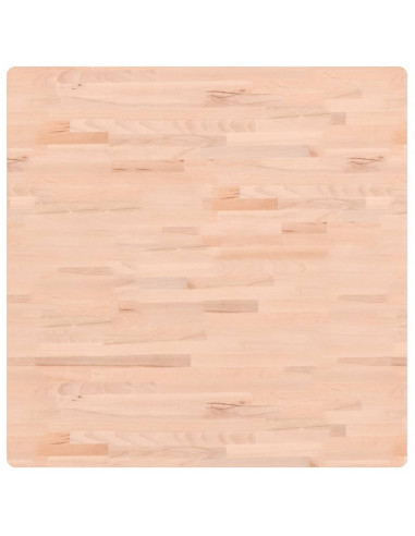 Piano per Tavolo 90x90x4 cm Quadrato Legno Massello di Faggio