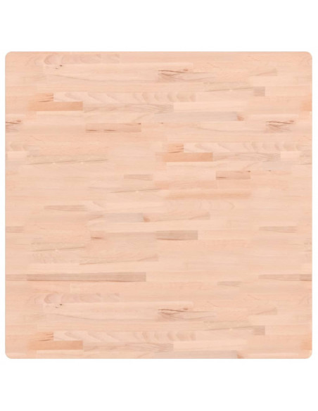 Piano per Tavolo 90x90x4 cm Quadrato Legno Massello di Faggio