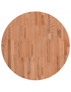 Piano per Tavolo Ø70x4 cm Rotondo in Legno Massello di Faggio 2
