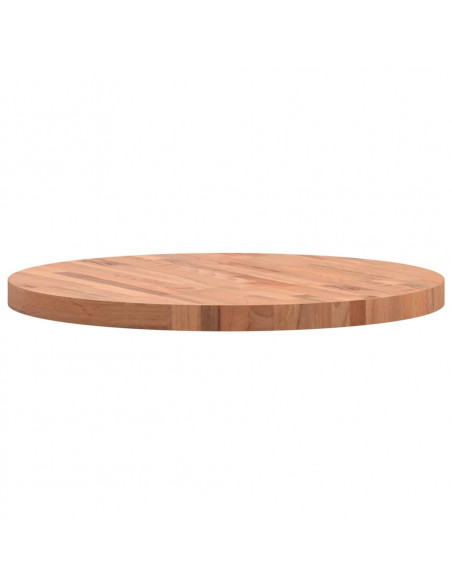 Piano per Tavolo Ø70x4 cm Rotondo in Legno Massello di Faggio
