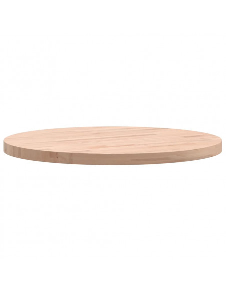 Piano per Tavolo Ø50x2,5 cm Rotondo in Legno Massello di Faggio