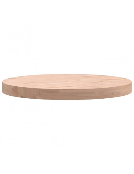 Piano per Tavolo Ø50x4 cm Rotondo in Legno Massello di Faggio