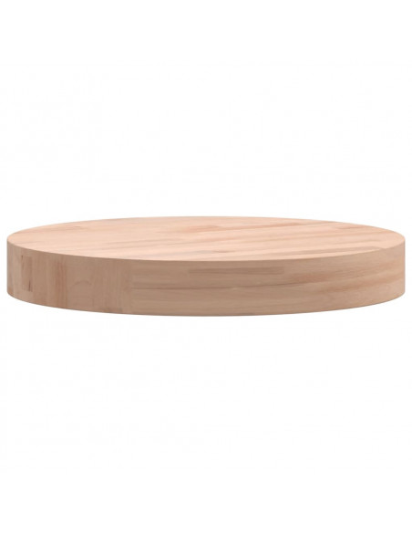 Piano per Tavolo Ø30x4 cm Rotondo in Legno Massello di Faggio