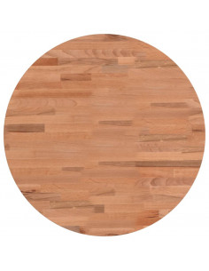 Piano per Tavolo Ø50x1,5 cm Rotondo in Legno Massello di Faggio 2