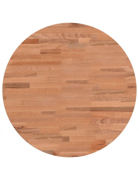 Piano per Tavolo Ø50x1,5 cm Rotondo in Legno Massello di Faggio