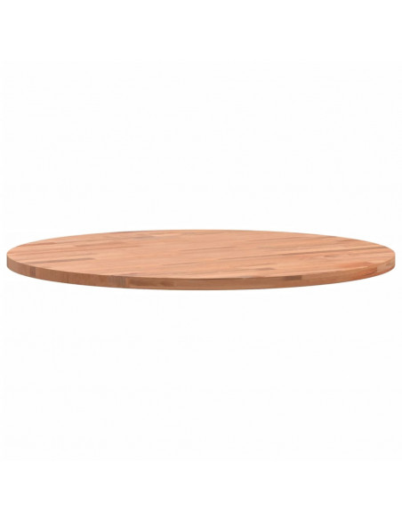 Piano per Tavolo Ø50x1,5 cm Rotondo in Legno Massello di Faggio