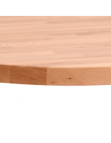 Piano per Tavolo Ø30x2,5 cm Rotondo in Legno Massello di Faggio
