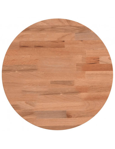 Piano per Tavolo Ø30x4 cm Rotondo in Legno Massello di Faggio