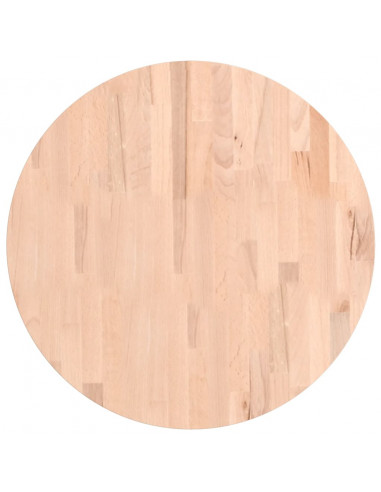 Piano per Tavolo Ø60x1,5 cm Rotondo in Legno Massello di Faggio