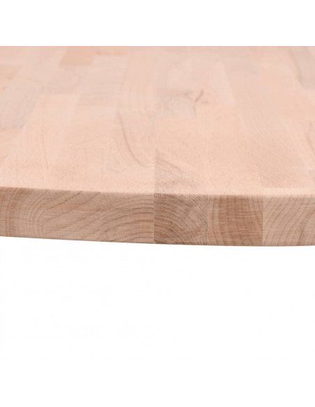 Piano per Tavolo Ø60x1,5 cm Rotondo in Legno Massello di Faggio