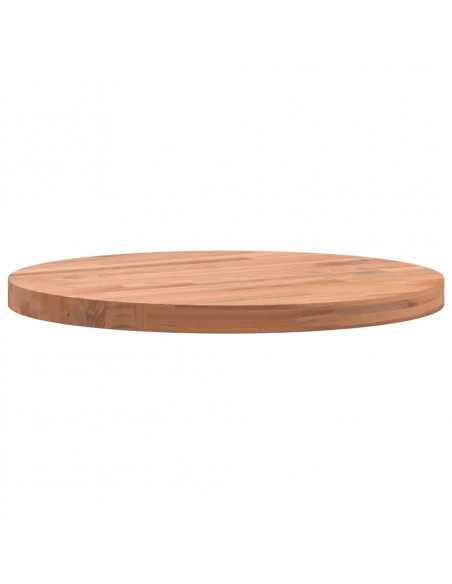 Piano per Tavolo Ø40x2,5 cm Rotondo in Legno Massello di Faggio