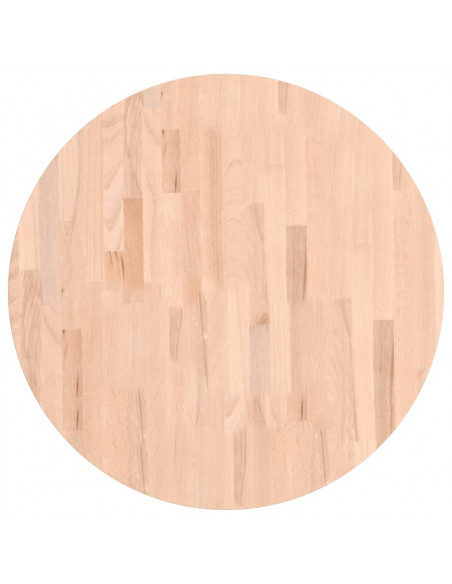 Piano per Tavolo Ø70x1,5 cm Rotondo in Legno Massello di Faggio