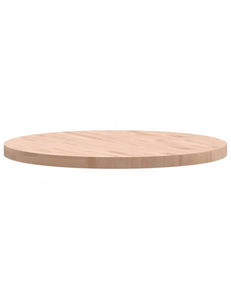 Piano per Tavolo Ø80x4 cm Rotondo in Legno Massello di Faggio