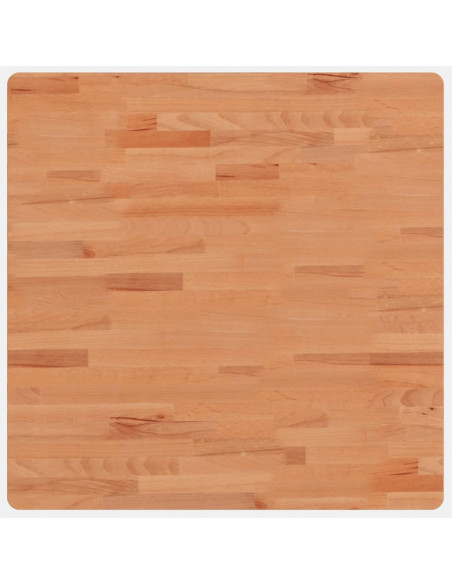 Piano per Tavolo 70x70x1,5 cm Quadrato Legno Massello di Faggio