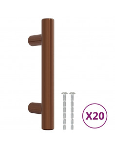 Maniglie per Mobili 20 pz Bronzo 64 mm in Acciaio Inox 2
