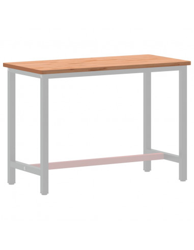 Piano per Banco da Lavoro 115x55x2,5 cm Legno Massello Faggio