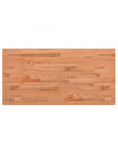 Piano Tavolo 80x40x1,5cm Rettangolare Legno Massello Faggio
