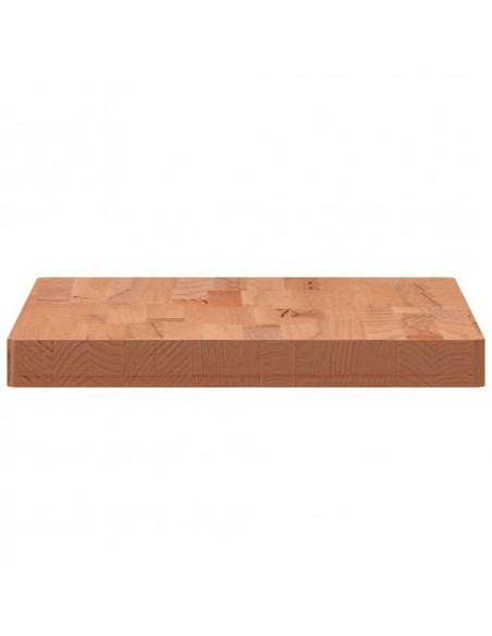 Piano Tavolo 80x40x4cm Rettangolare Legno Massello di Faggio