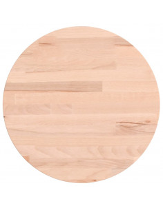Piano per Tavolo Ø30x1,5 cm Rotondo in Legno Massello di Faggio 2