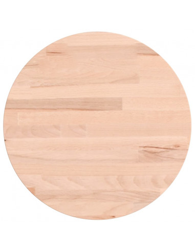 Piano per Tavolo Ø30x1,5 cm Rotondo in Legno Massello di Faggio