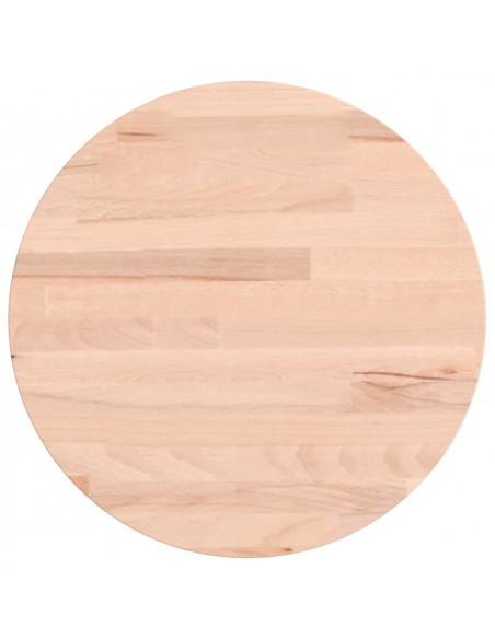 Piano per Tavolo Ø30x1,5 cm Rotondo in Legno Massello di Faggio