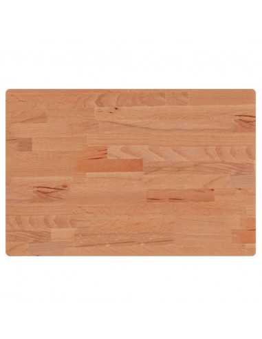 Piano Tavolo 60x40x1,5cm Rettangolare Legno Massello Faggio