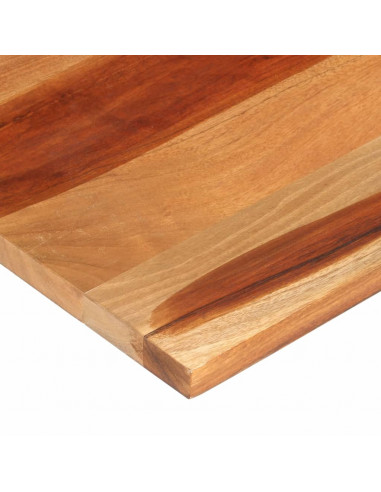 Piano del Tavolo 120x60x(2,5-2,7) cm Legno Massello di Acacia
