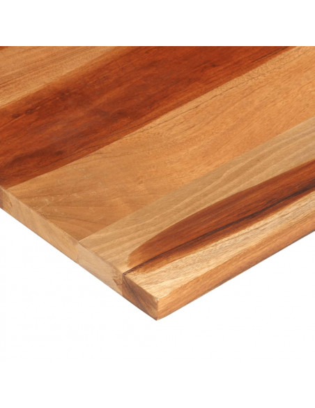 Piano del Tavolo 140x60x(2,5-2,7) cm Legno Massello di Acacia