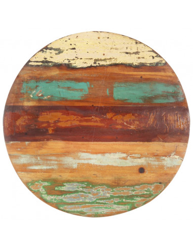 Piano del Tavolo Rotondo 40 cm 25-27 mm in Massello di Recupero