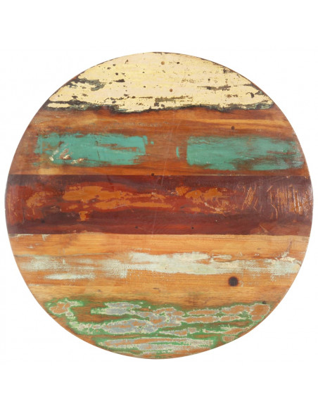 Piano del Tavolo Rotondo 40 cm 25-27 mm in Massello di Recupero