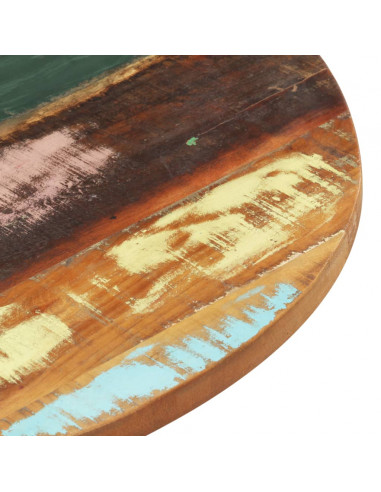 Piano del Tavolo Rotondo 40 cm 25-27 mm in Massello di Recupero
