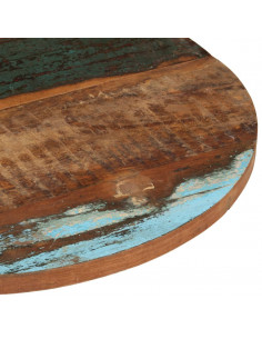 Piano del Tavolo Rotondo 70 cm 25-27 mm in Massello di Recupero 2