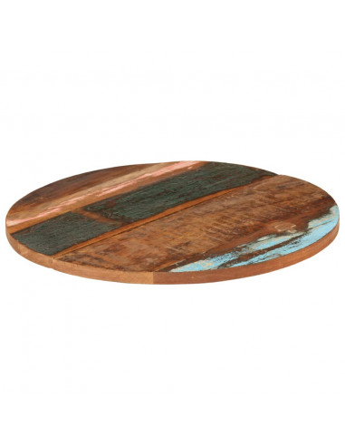 Piano del Tavolo Rotondo 70 cm 25-27 mm in Massello di Recupero